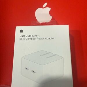 Apple Dual USB-C Port 35W Compact Power Adapter - White